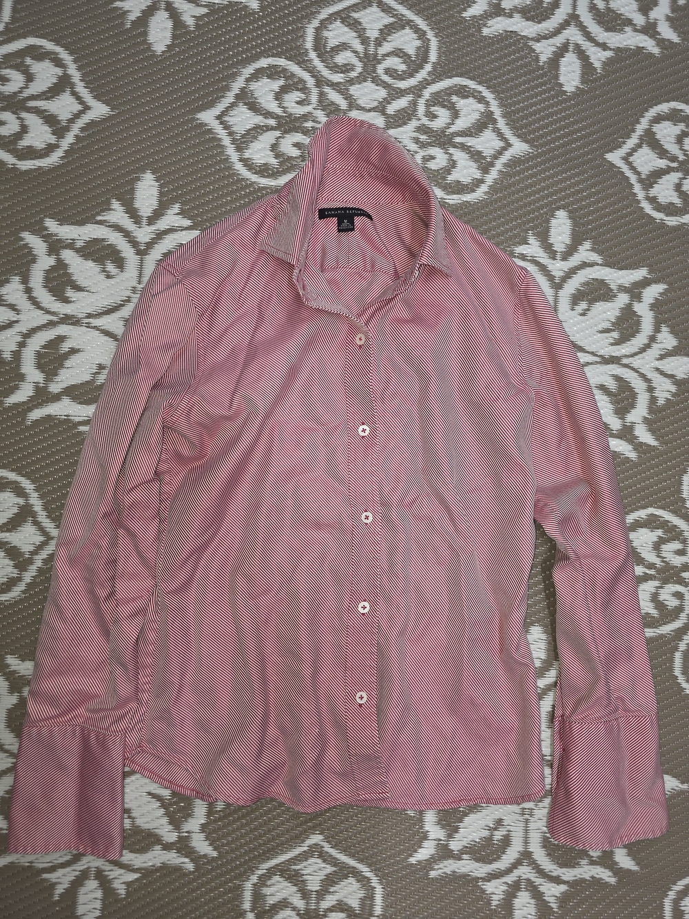 Banana Republic Pink Striped Button-Down Shirt